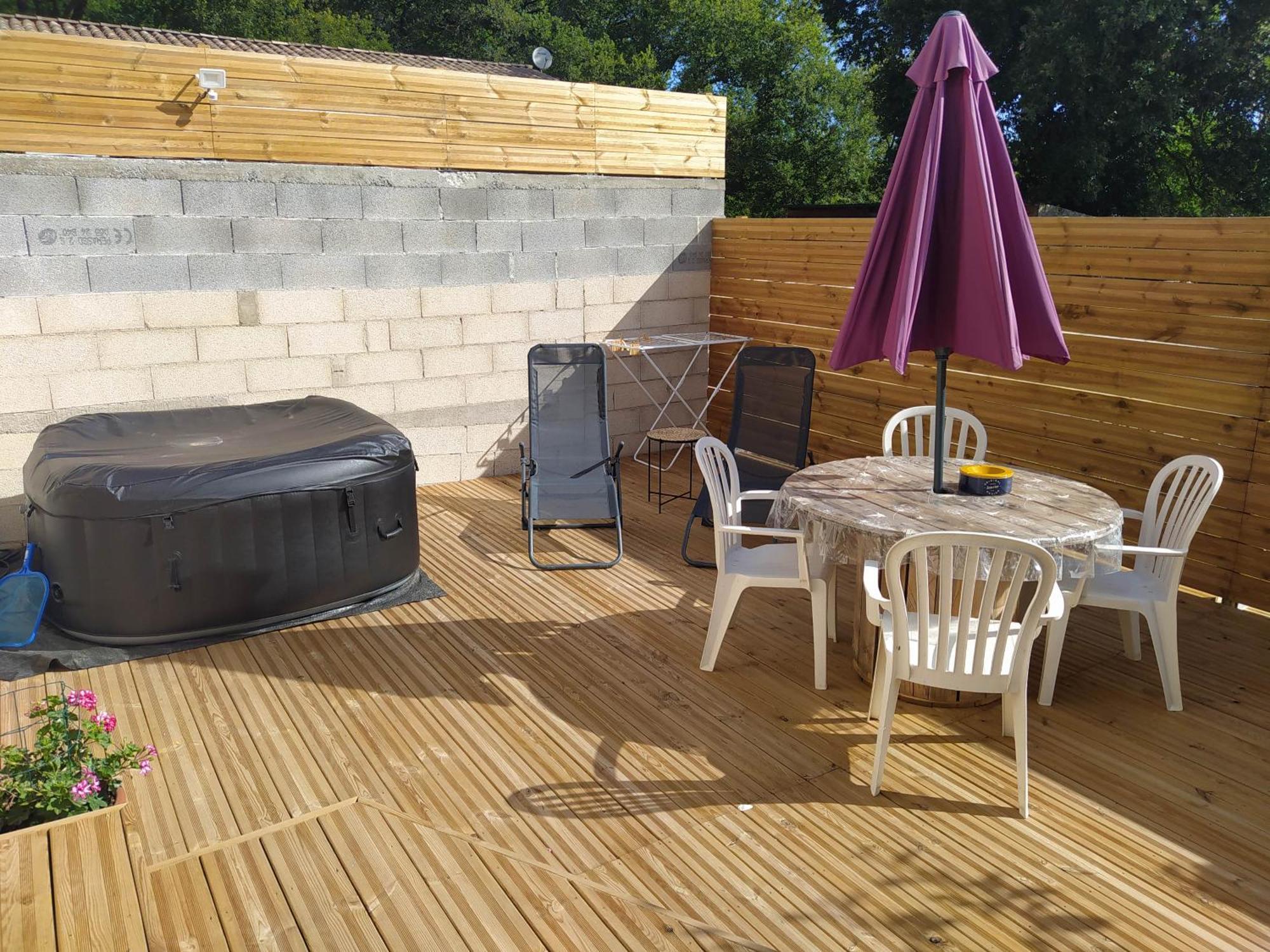 Studio Cosy Avec Terrasse Et Jacuzzi A Disposition De Mai A Aout Rians  Buitenkant foto